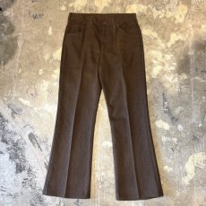 画像1: ~80's【LEE】BROWN COLOR HERRINGBONE PATTERN SLACKS / W30 (1)