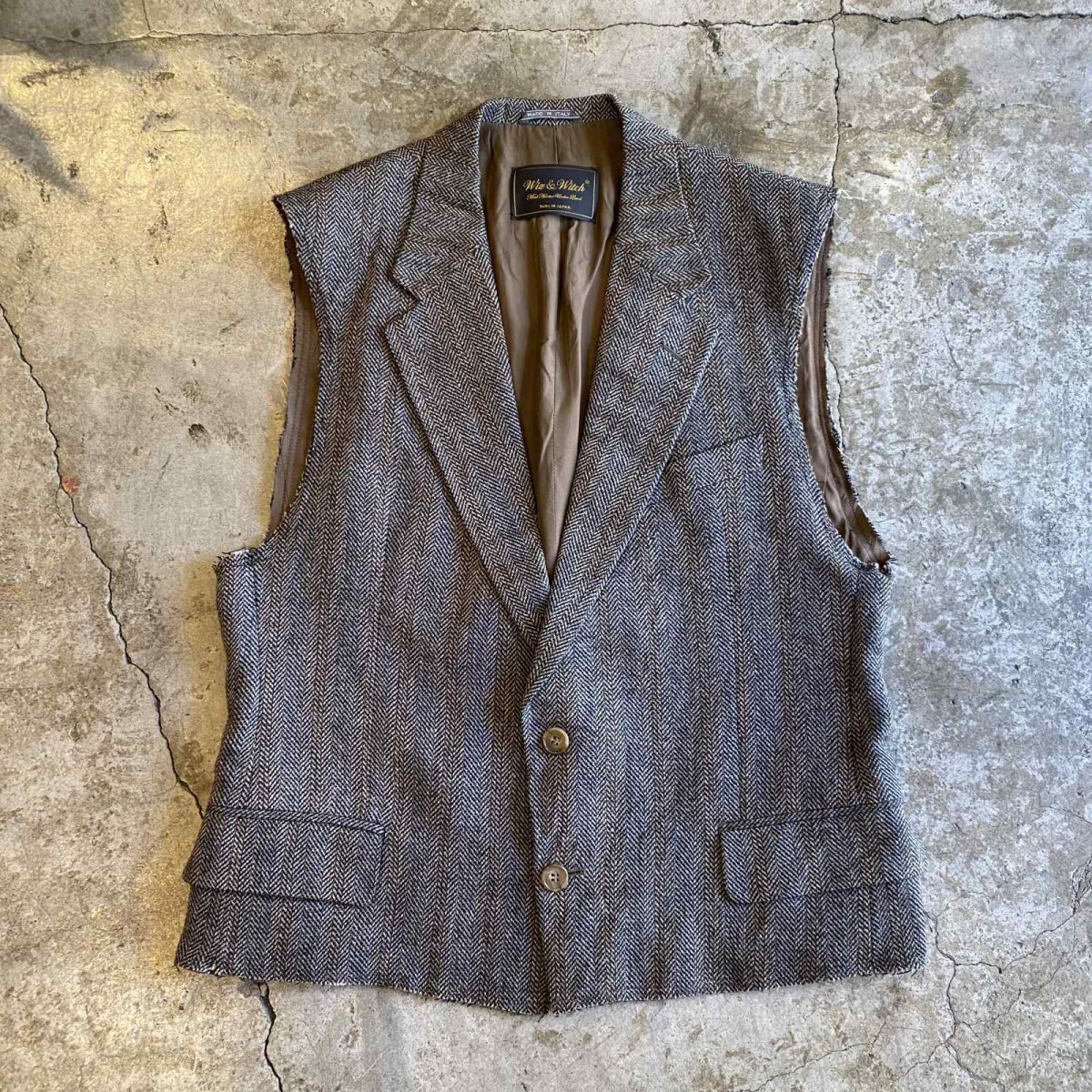 画像1: 【Wiz&Witch】"OUT STITCH" TWEED TAYLOR VEST / OS (1)
