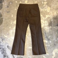 画像2: ~80's【LEE】BROWN COLOR HERRINGBONE PATTERN SLACKS / W30 (2)
