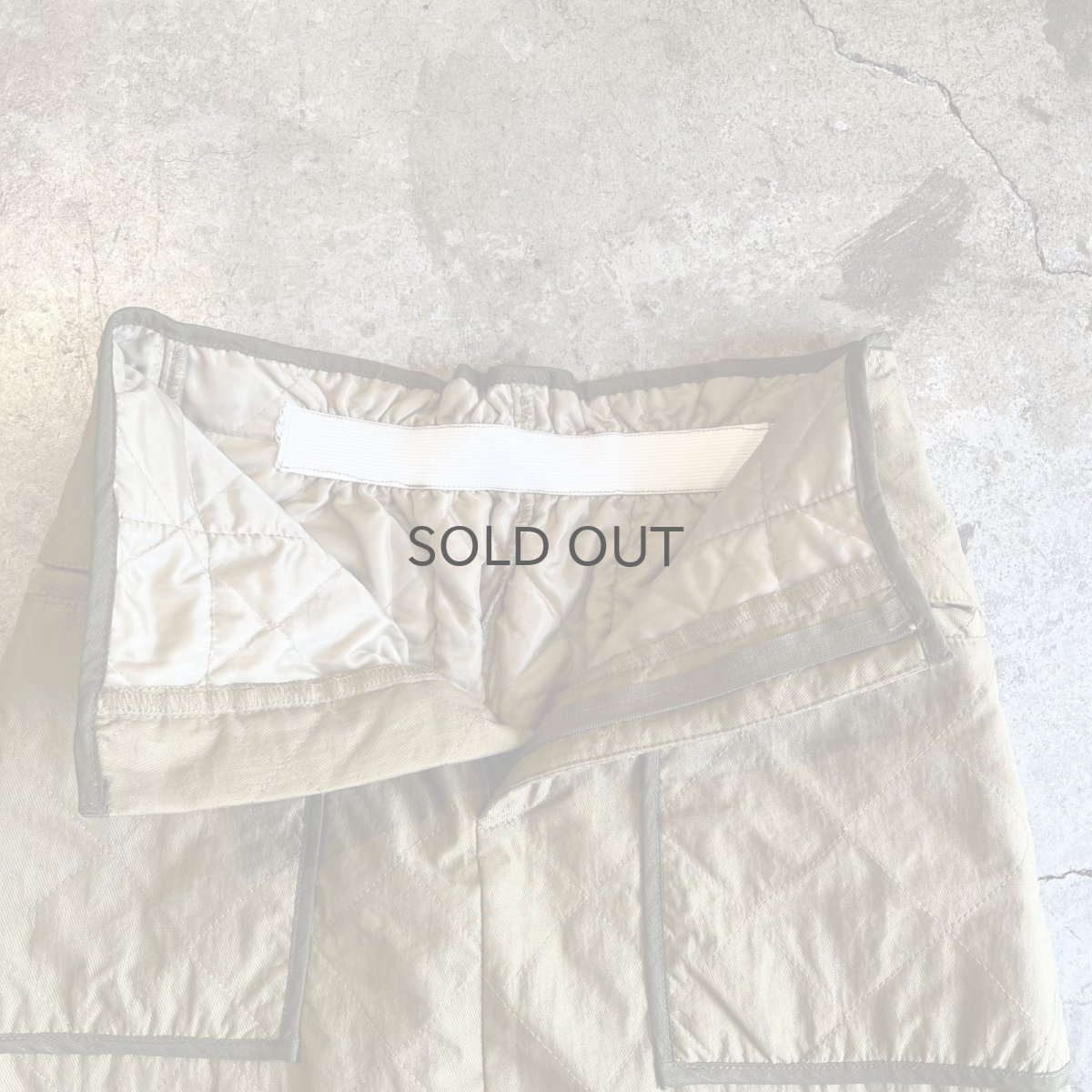 画像10: 4 POCKET POINT SLIT DESIGN QUILTING LONG SKIRT / W26~W29 (10)