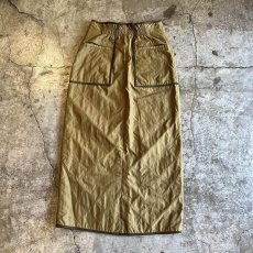 画像2: 4 POCKET POINT SLIT DESIGN QUILTING LONG SKIRT / W26~W29 (2)