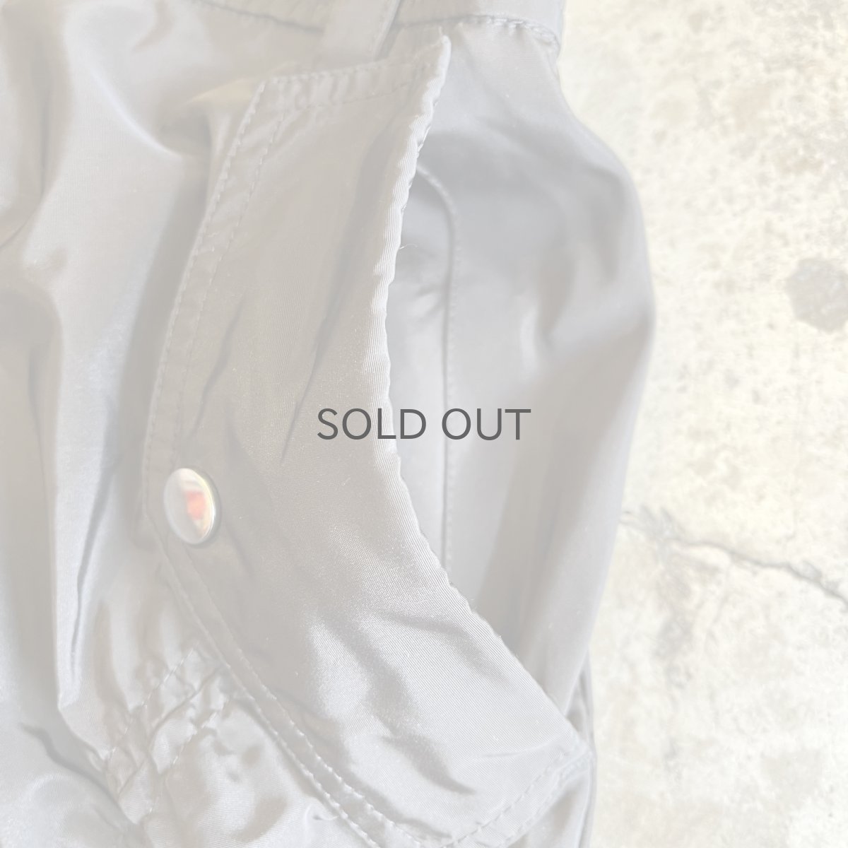 画像8: FRONT GATHER DOUBLE ZIP UP DESIGN NYLON LONG SKIRT / W24~W26 (8)