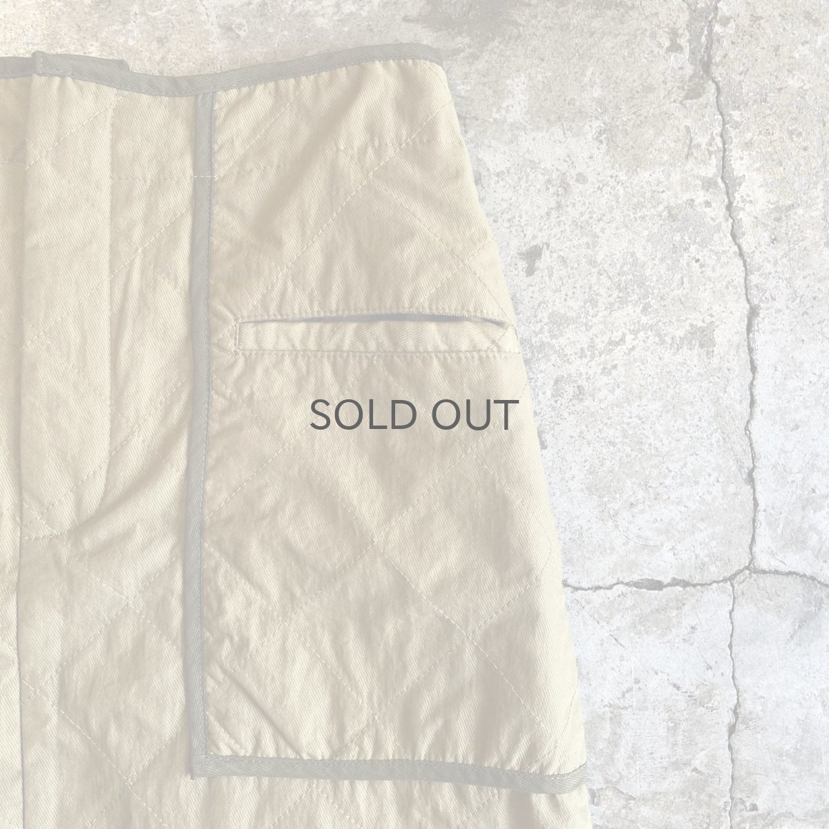 画像8: 4 POCKET POINT SLIT DESIGN QUILTING LONG SKIRT / W26~W29 (8)