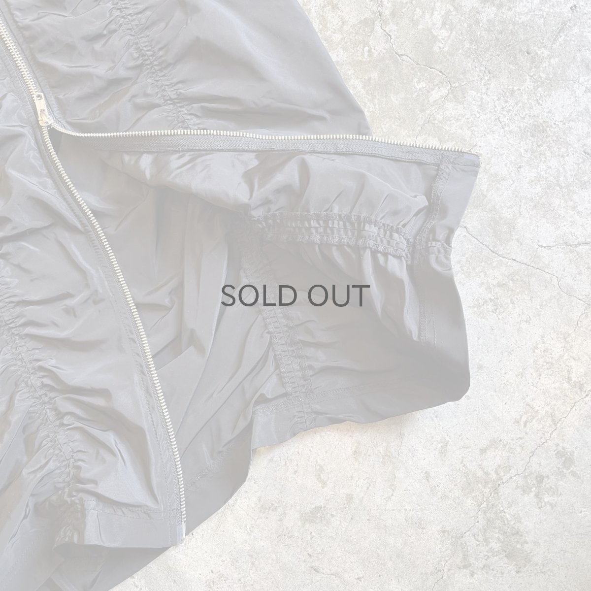 画像10: FRONT GATHER DOUBLE ZIP UP DESIGN NYLON LONG SKIRT / W24~W26 (10)