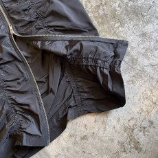 画像10: FRONT GATHER DOUBLE ZIP UP DESIGN NYLON LONG SKIRT / W24~W26 (10)