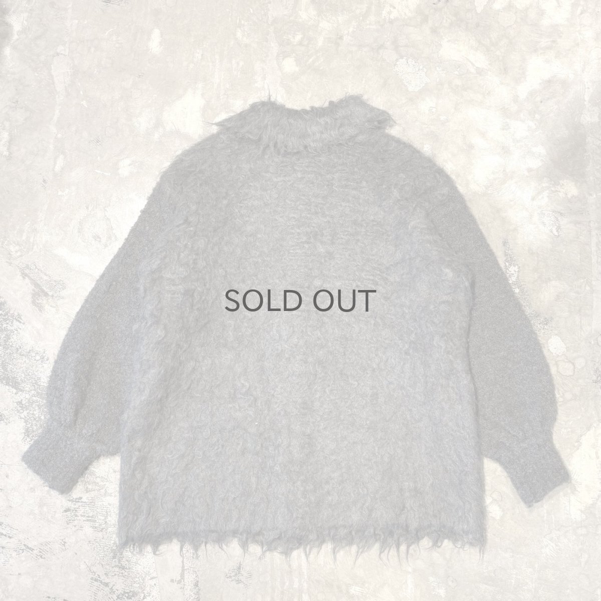 画像2: SLEEVE SWITCHED SHIRT STYLE KNIT CARDIGAN / Mens L (2)