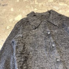 画像3: SLEEVE SWITCHED SHIRT STYLE KNIT CARDIGAN / Mens L (3)