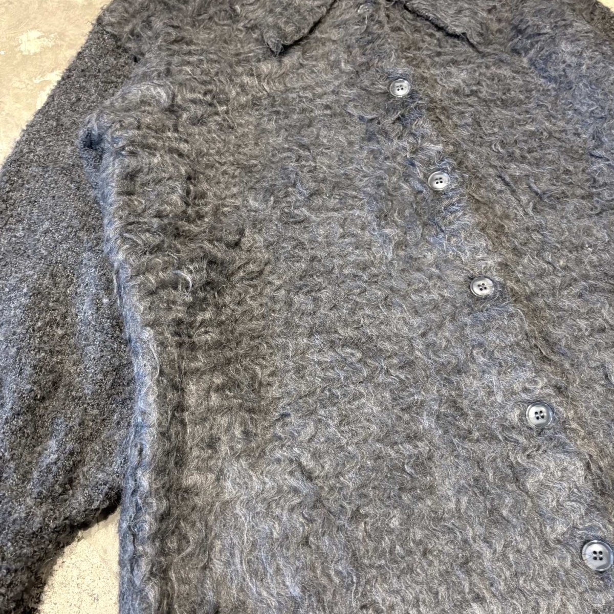 画像5: SLEEVE SWITCHED SHIRT STYLE KNIT CARDIGAN / Mens L (5)