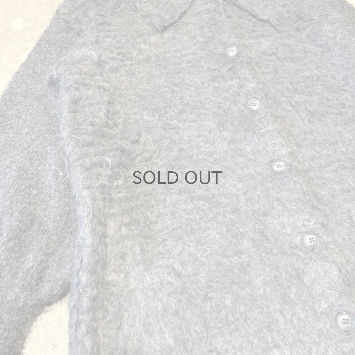 画像5: SLEEVE SWITCHED SHIRT STYLE KNIT CARDIGAN / Mens L (5)