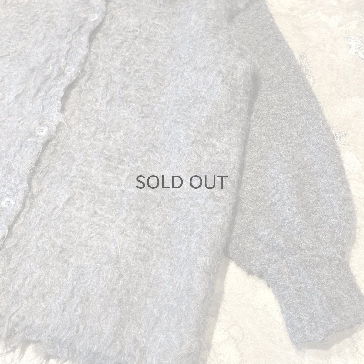 画像6: SLEEVE SWITCHED SHIRT STYLE KNIT CARDIGAN / Mens L (6)