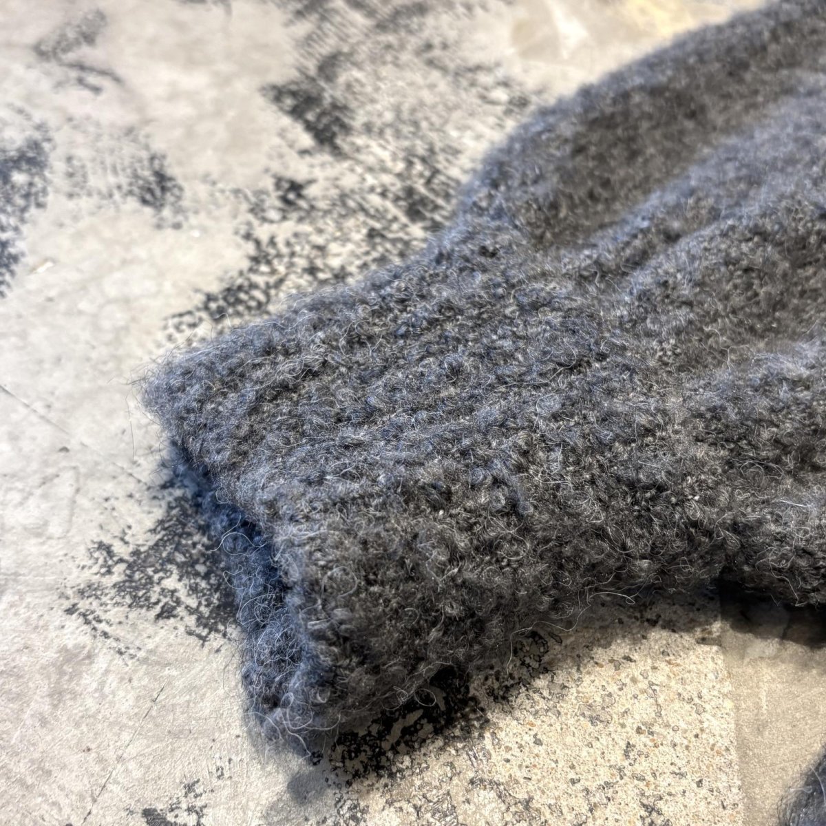 画像7: SLEEVE SWITCHED SHIRT STYLE KNIT CARDIGAN / Mens L (7)