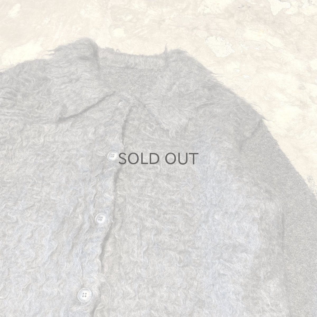 画像4: SLEEVE SWITCHED SHIRT STYLE KNIT CARDIGAN / Mens L (4)