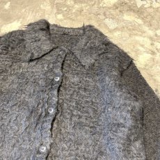 画像4: SLEEVE SWITCHED SHIRT STYLE KNIT CARDIGAN / Mens L (4)