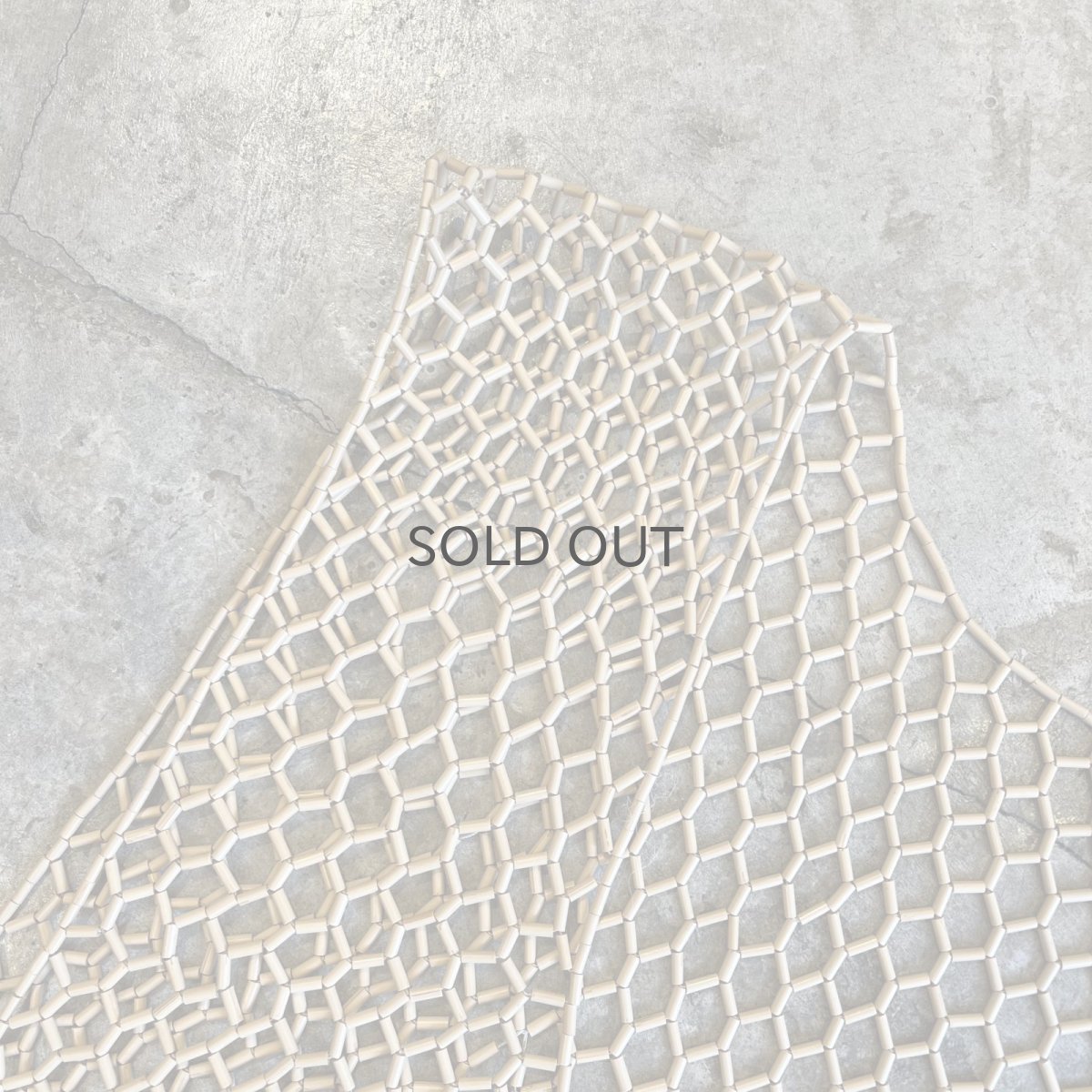 画像8: ALL OVER BAMBOO BEADS MESH DESIGN V NECK VEST / Ladies S~M (8)