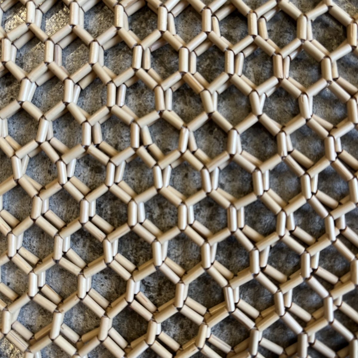 画像10: ALL OVER BAMBOO BEADS MESH DESIGN V NECK VEST / Ladies S~M (10)