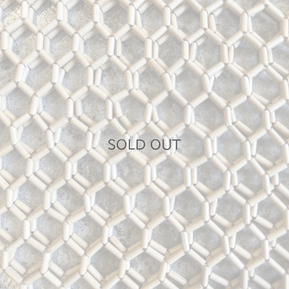 画像10: ALL OVER BAMBOO BEADS MESH DESIGN V NECK VEST / Ladies S~M (10)