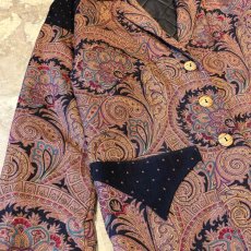 画像5: DOT×PAISLEY PATTERN SWITCHED JACKET / Mens L / MADE IN USA (5)