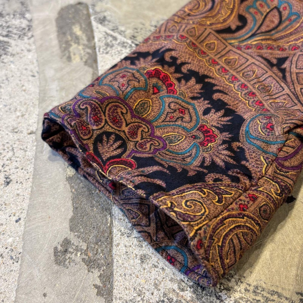 画像7: DOT×PAISLEY PATTERN SWITCHED JACKET / Mens L / MADE IN USA (7)