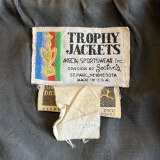 画像13: OLD EMBROIDERY POINT PATCH DESIGN AWARD JACKET / Ladoes M(L) / MADE IN USA (13)