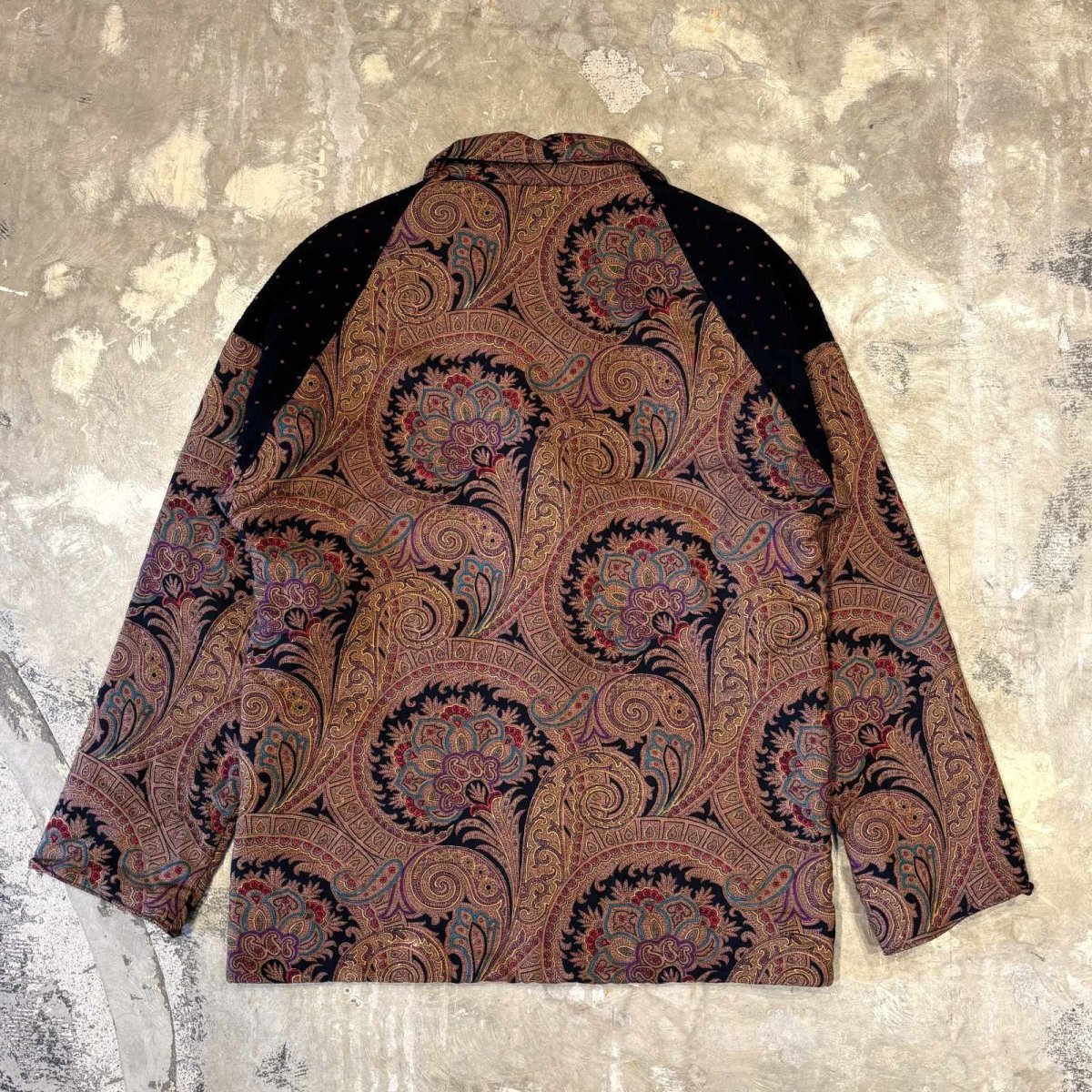 画像2: DOT×PAISLEY PATTERN SWITCHED JACKET / Mens L / MADE IN USA (2)