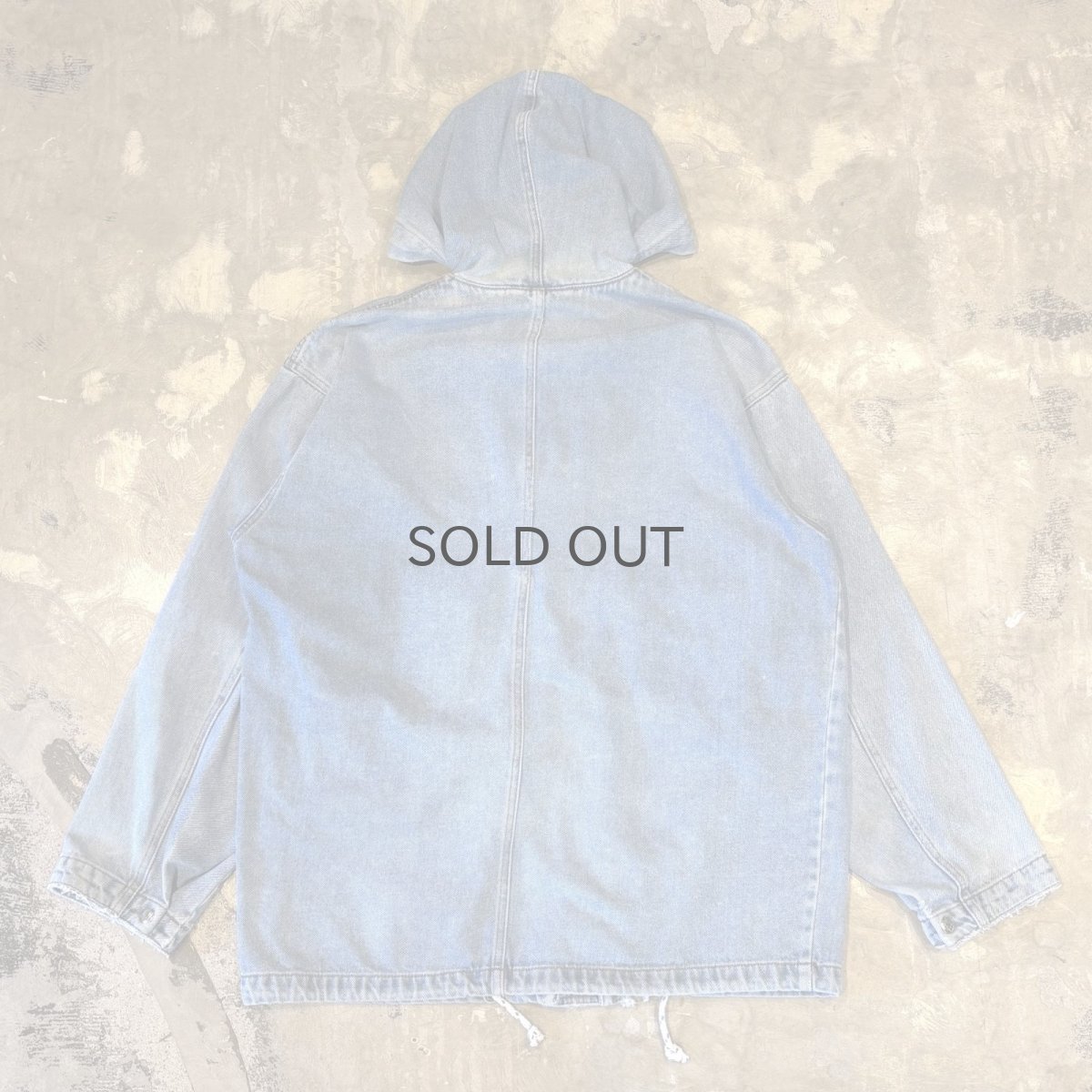 画像2: DENIM HOODIE MULTI POCKET FIREMAN JACKET / Mens S(L) (2)