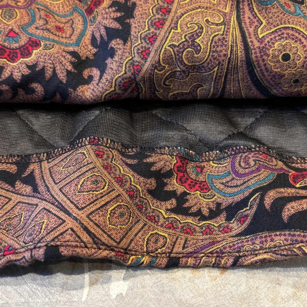 画像8: DOT×PAISLEY PATTERN SWITCHED JACKET / Mens L / MADE IN USA (8)