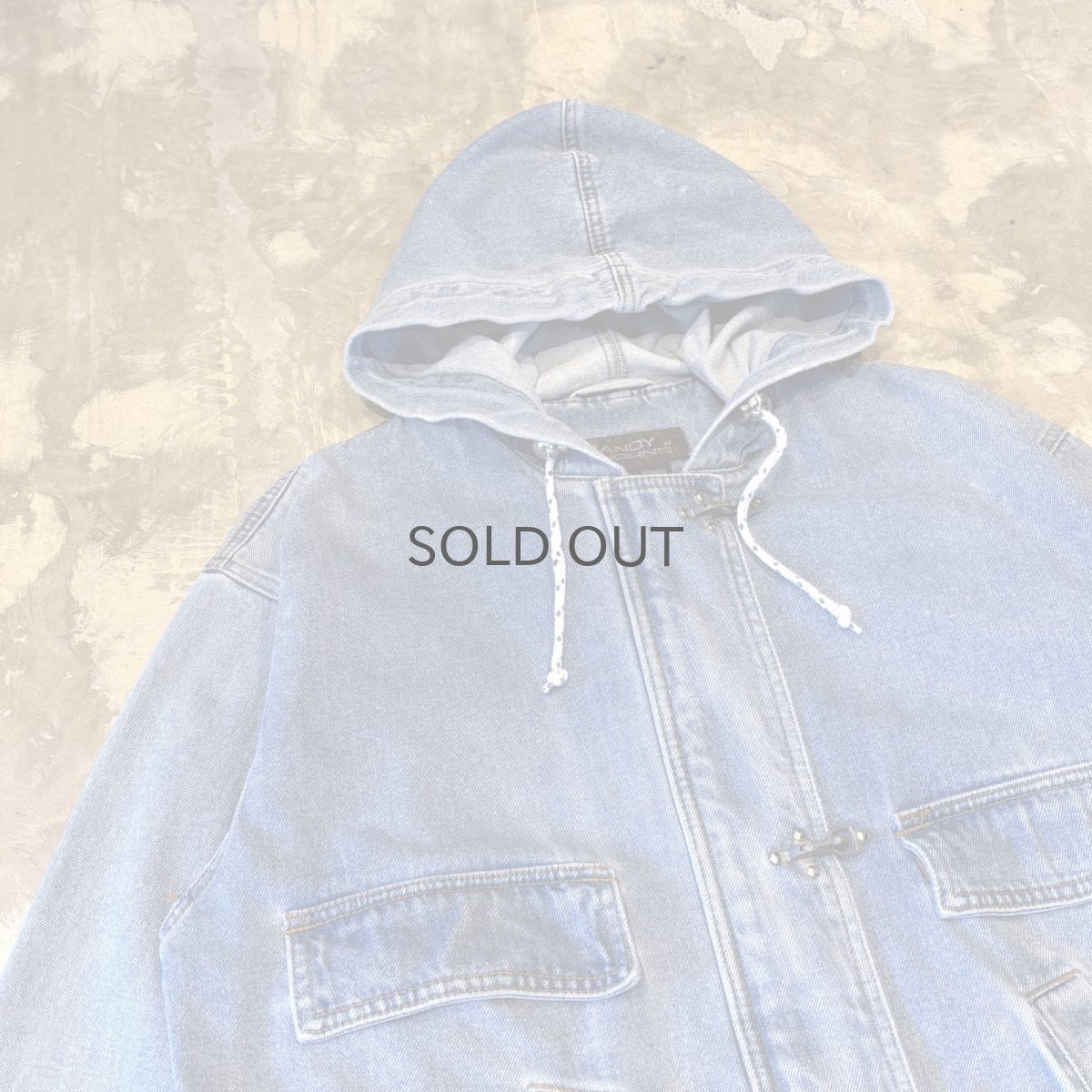 画像3: DENIM HOODIE MULTI POCKET FIREMAN JACKET / Mens S(L) (3)