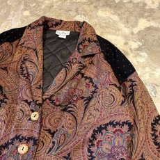 画像4: DOT×PAISLEY PATTERN SWITCHED JACKET / Mens L / MADE IN USA (4)