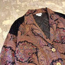 画像3: DOT×PAISLEY PATTERN SWITCHED JACKET / Mens L / MADE IN USA (3)