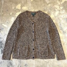 画像1: 【LAUREN RALPH LAUREN】LINEN MIX KNIT CARDIGAN / Mens L (1)