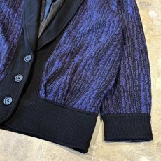 画像6: SHAWL COLLAR PURPLE KNIT CARDIGAN / Mens M (6)