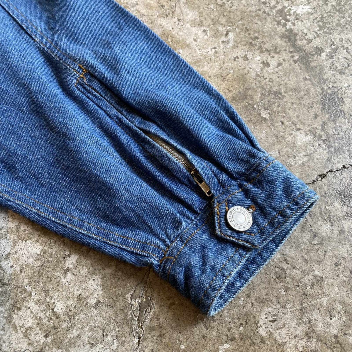 画像11: OLD DENIM FRONT POCKET DESIGN ANORAK HOODIE L/S TOPS / Ladies L~XL (11)