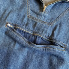 画像7: OLD DENIM FRONT POCKET DESIGN ANORAK HOODIE L/S TOPS / Ladies L~XL (7)
