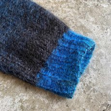 画像9: GRADATION COLOR DOLMAN SLEEVE DESIGN KNIT MOHAIR CARDIGAN / Ladies L (9)