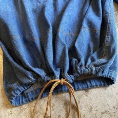 画像9: OLD DENIM FRONT POCKET DESIGN ANORAK HOODIE L/S TOPS / Ladies L~XL (9)