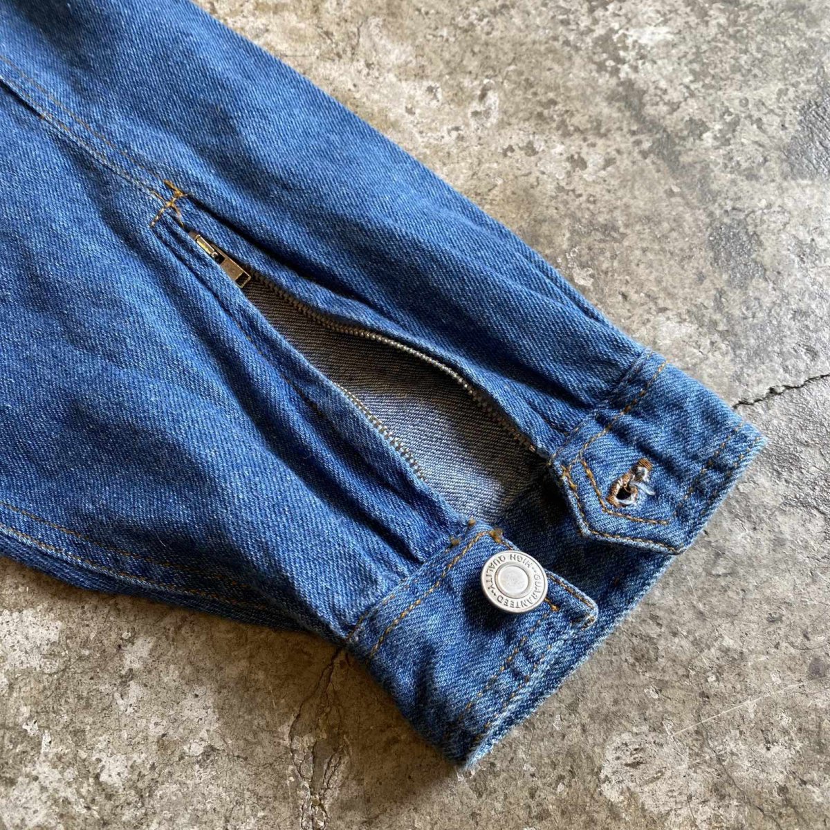 画像12: OLD DENIM FRONT POCKET DESIGN ANORAK HOODIE L/S TOPS / Ladies L~XL (12)