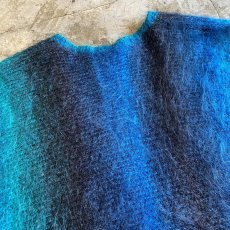画像11: GRADATION COLOR DOLMAN SLEEVE DESIGN KNIT MOHAIR CARDIGAN / Ladies L (11)