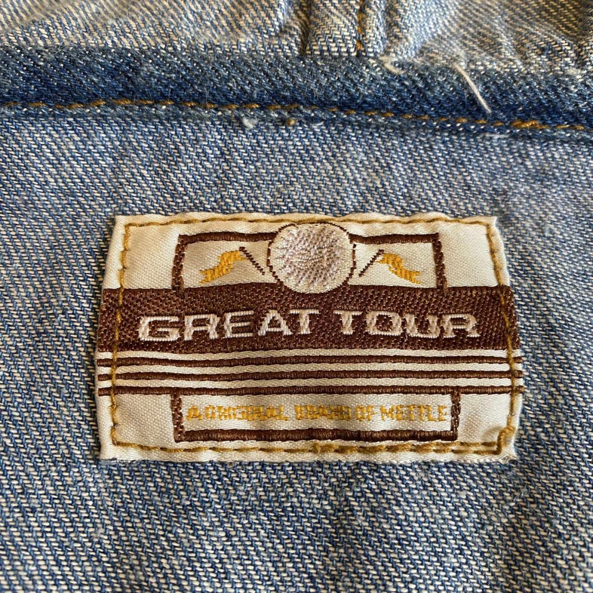 画像14: OLD DENIM FRONT POCKET DESIGN ANORAK HOODIE L/S TOPS / Ladies L~XL (14)