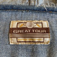 画像14: OLD DENIM FRONT POCKET DESIGN ANORAK HOODIE L/S TOPS / Ladies L~XL (14)