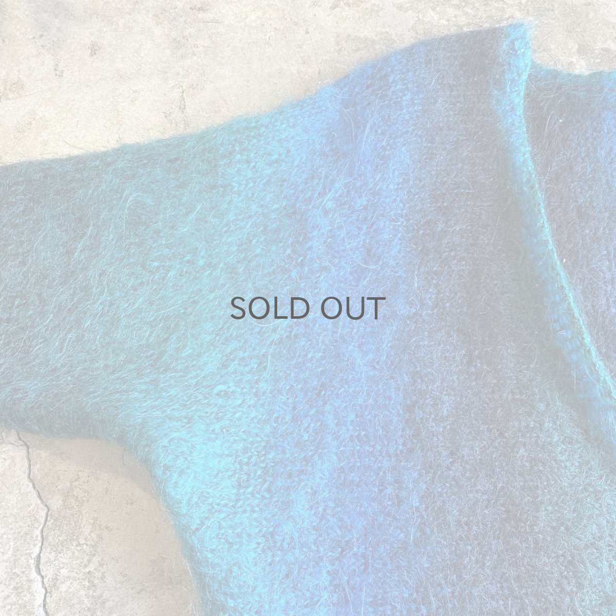 画像5: GRADATION COLOR DOLMAN SLEEVE DESIGN KNIT MOHAIR CARDIGAN / Ladies L (5)