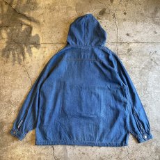 画像2: OLD DENIM FRONT POCKET DESIGN ANORAK HOODIE L/S TOPS / Ladies L~XL (2)