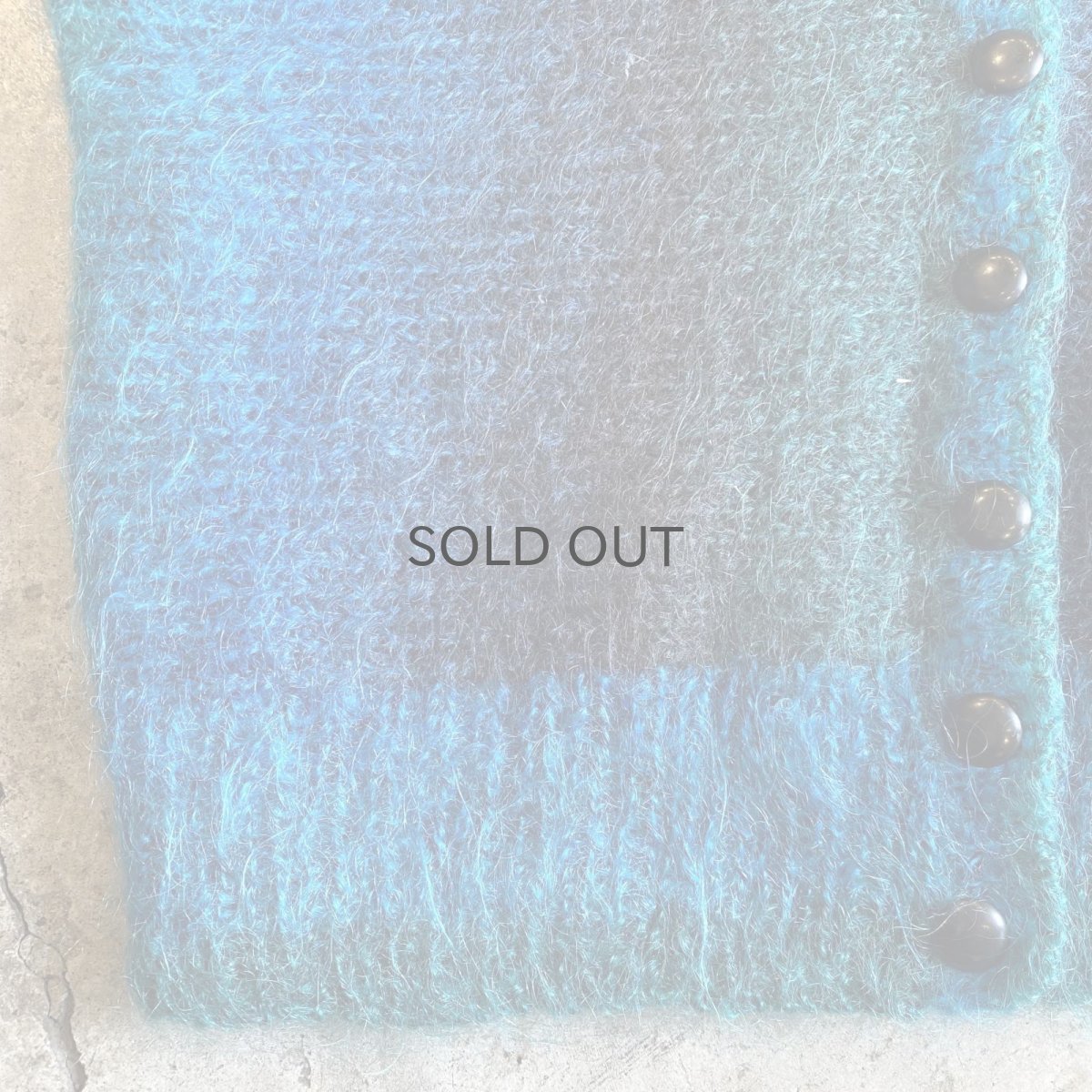 画像6: GRADATION COLOR DOLMAN SLEEVE DESIGN KNIT MOHAIR CARDIGAN / Ladies L (6)