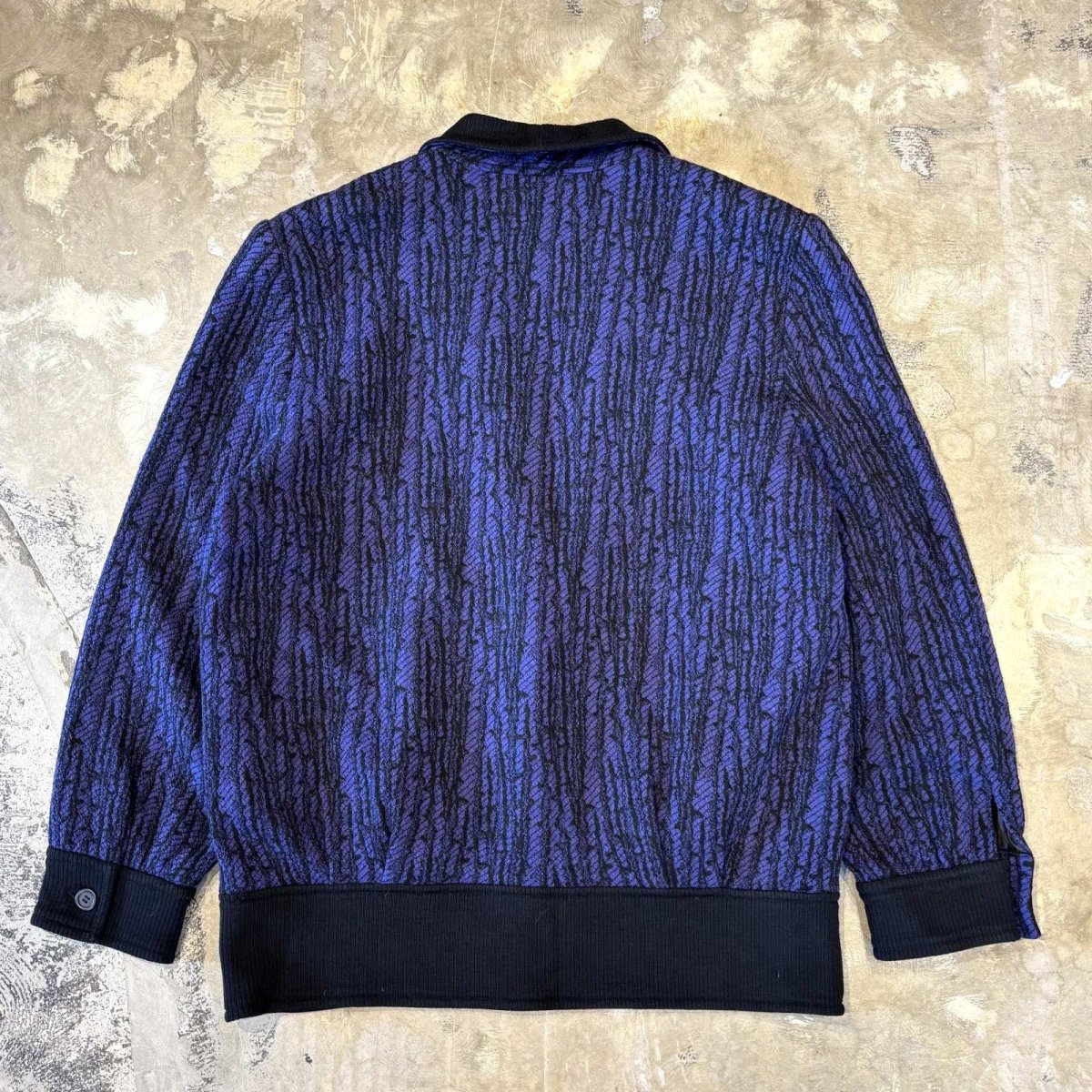 画像2: SHAWL COLLAR PURPLE KNIT CARDIGAN / Mens M (2)