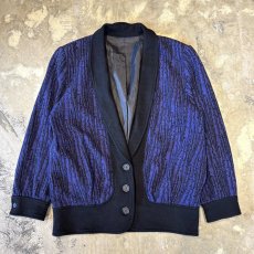 画像1: SHAWL COLLAR PURPLE KNIT CARDIGAN / Mens M (1)