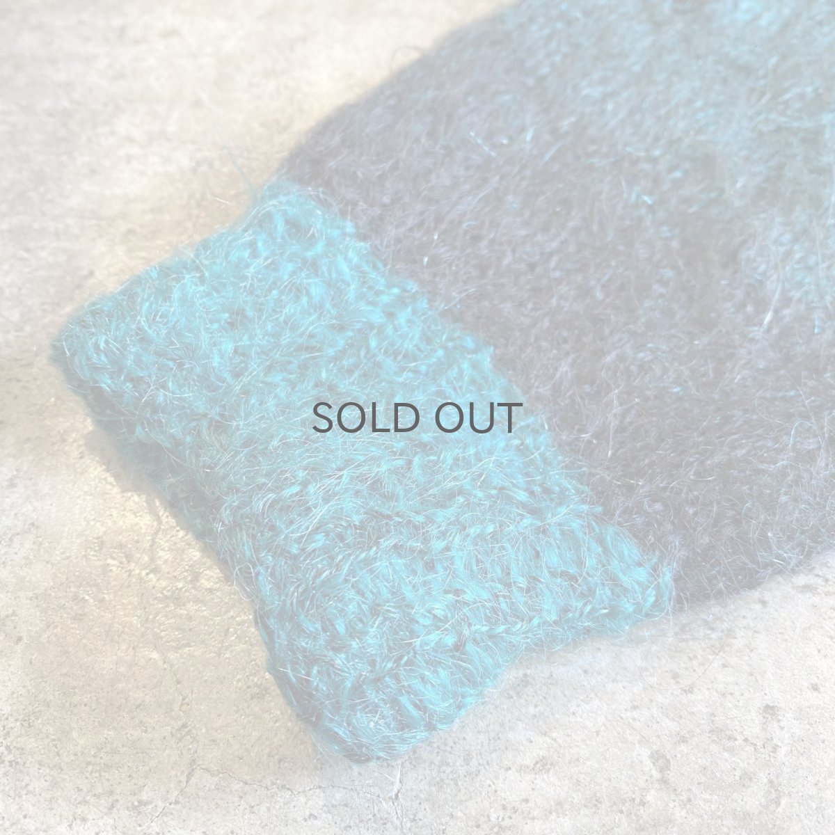 画像10: GRADATION COLOR DOLMAN SLEEVE DESIGN KNIT MOHAIR CARDIGAN / Ladies L (10)