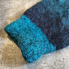 画像10: GRADATION COLOR DOLMAN SLEEVE DESIGN KNIT MOHAIR CARDIGAN / Ladies L (10)