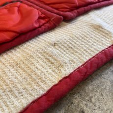 画像12: OLD QUILTING DESIGN RED COLOR LINING THERMAL VEST / Ladies L (12)