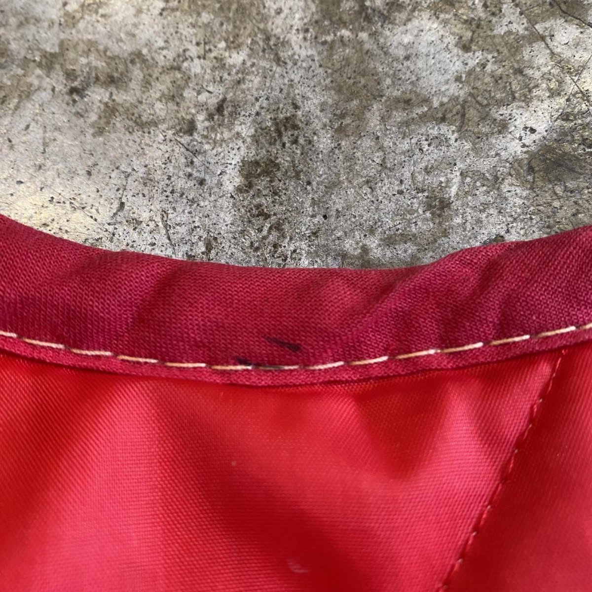 画像13: OLD QUILTING DESIGN RED COLOR LINING THERMAL VEST / Ladies L (13)