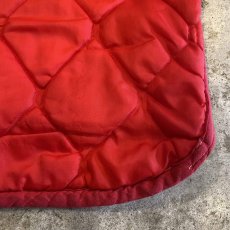 画像10: OLD QUILTING DESIGN RED COLOR LINING THERMAL VEST / Ladies L (10)