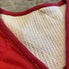 画像7: OLD QUILTING DESIGN RED COLOR LINING THERMAL VEST / Ladies L (7)